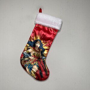DC Comics Wonder Woman Graphic Christmas Stocking 17.5" x 9.5" Holiday Seasonal